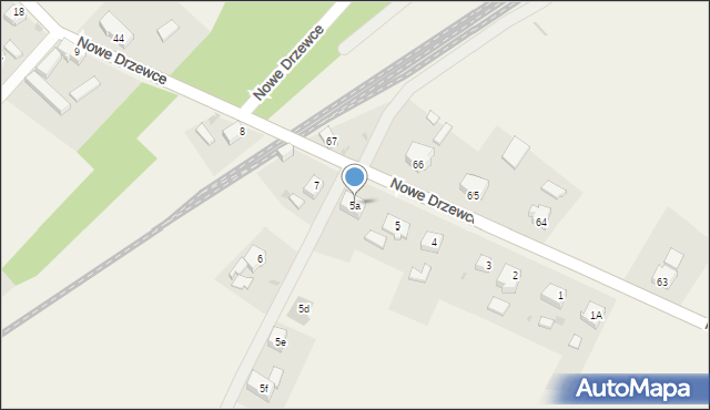 Nowe Drzewce, Nowe Drzewce, 5a, mapa Nowe Drzewce