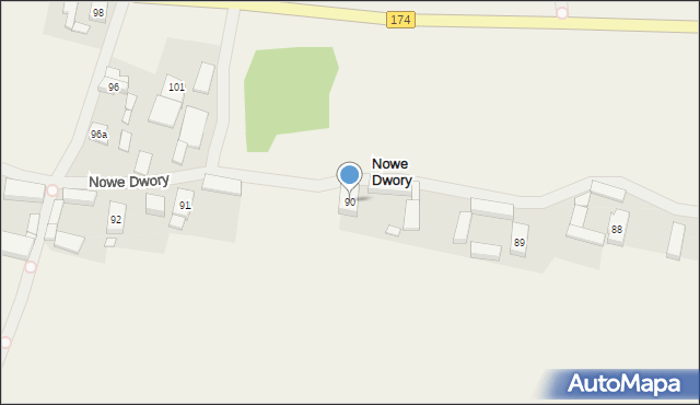 Nowe Dwory, Nowe Dwory, 90, mapa Nowe Dwory