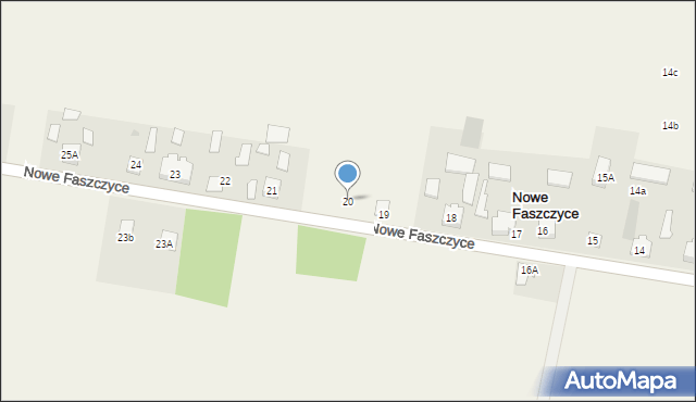 Nowe Faszczyce, Nowe Faszczyce, 20, mapa Nowe Faszczyce