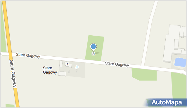 Nowe Gagowy, Nowe Gagowy, 11, mapa Nowe Gagowy