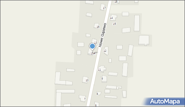 Nowe Gąsewo, Nowe Gąsewo, 13A, mapa Nowe Gąsewo