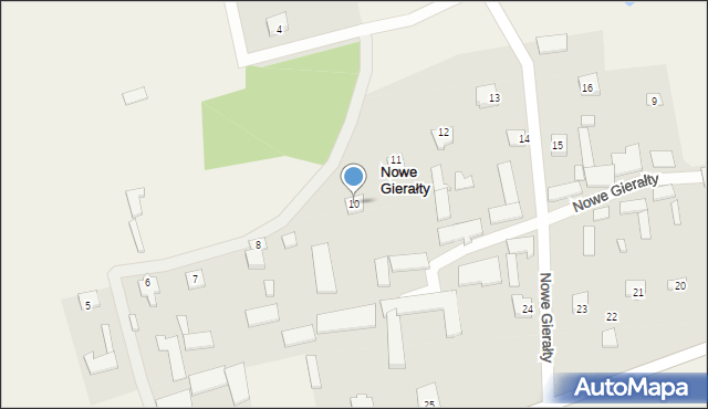 Nowe Gierałty, Nowe Gierałty, 10, mapa Nowe Gierałty