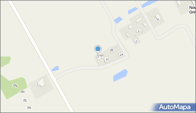 Nowe Gniewniewice, Nowe Gniewniewice, 1, mapa Nowe Gniewniewice