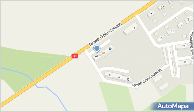 Nowe Gołuszowice, Nowe Gołuszowice, 41, mapa Nowe Gołuszowice