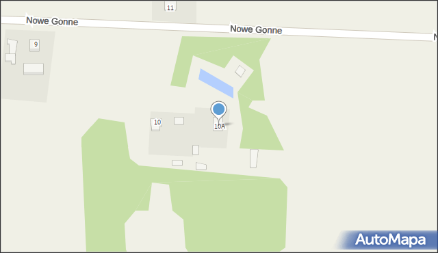 Nowe Gonne, Nowe Gonne, 10A, mapa Nowe Gonne