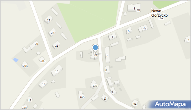 Nowe Gorzycko, Nowe Gorzycko, 15, mapa Nowe Gorzycko