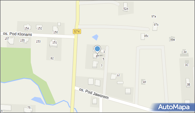 Nowe Grabie, Nowe Grabie, 67, mapa Nowe Grabie