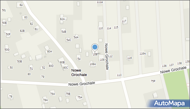 Nowe Grochale, Nowe Grochale, 108, mapa Nowe Grochale