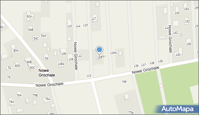 Nowe Grochale, Nowe Grochale, 116, mapa Nowe Grochale