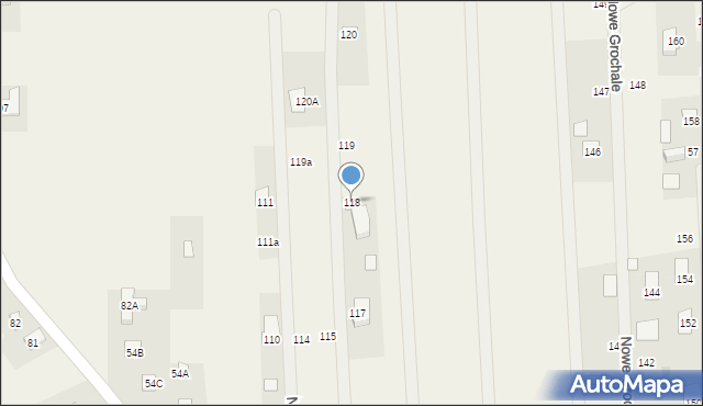 Nowe Grochale, Nowe Grochale, 118, mapa Nowe Grochale