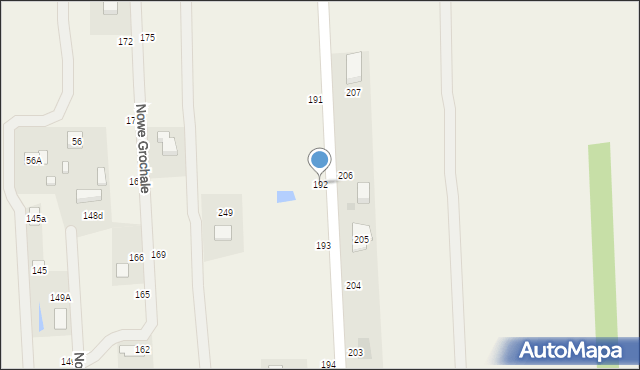 Nowe Grochale, Nowe Grochale, 192, mapa Nowe Grochale