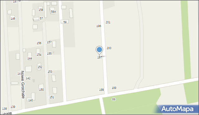 Nowe Grochale, Nowe Grochale, 197, mapa Nowe Grochale