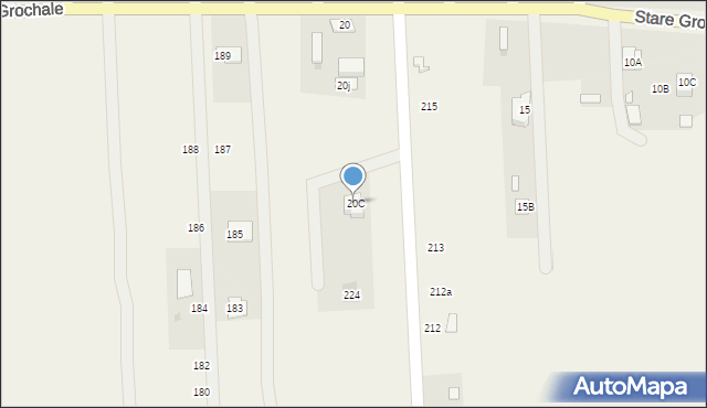 Nowe Grochale, Nowe Grochale, 20C, mapa Nowe Grochale