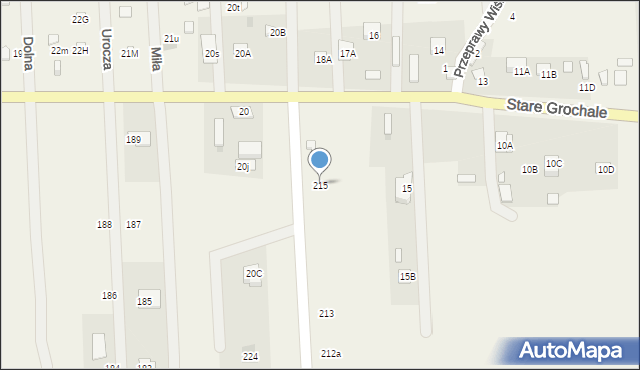 Nowe Grochale, Nowe Grochale, 215, mapa Nowe Grochale