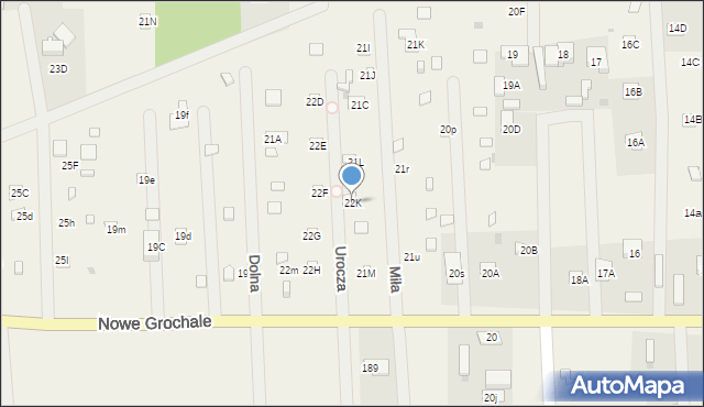 Nowe Grochale, Nowe Grochale, 22K, mapa Nowe Grochale