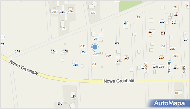 Nowe Grochale, Nowe Grochale, 25h, mapa Nowe Grochale