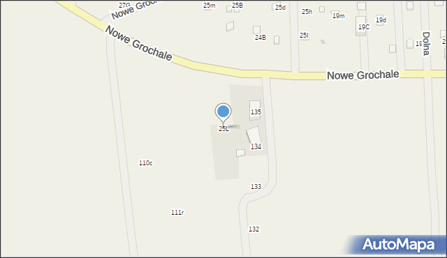 Nowe Grochale, Nowe Grochale, 25L, mapa Nowe Grochale
