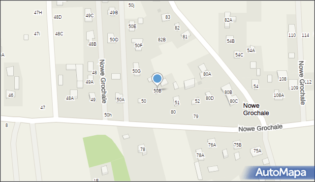 Nowe Grochale, Nowe Grochale, 50B, mapa Nowe Grochale