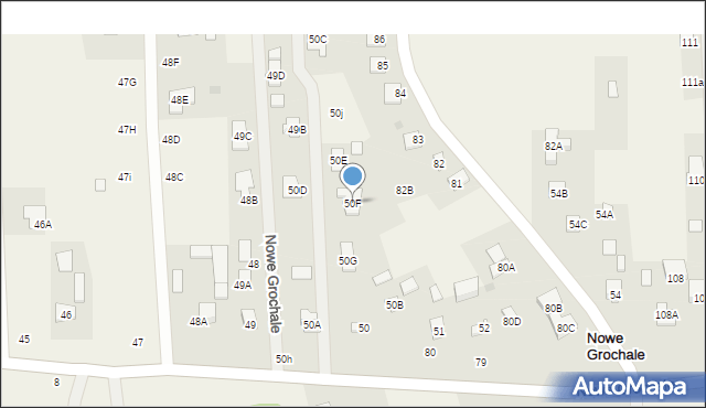 Nowe Grochale, Nowe Grochale, 50F, mapa Nowe Grochale