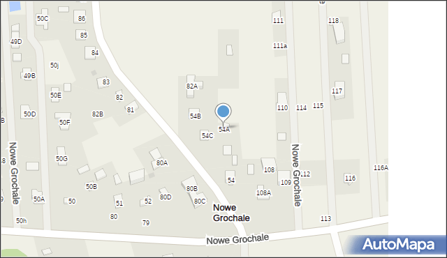 Nowe Grochale, Nowe Grochale, 54A, mapa Nowe Grochale