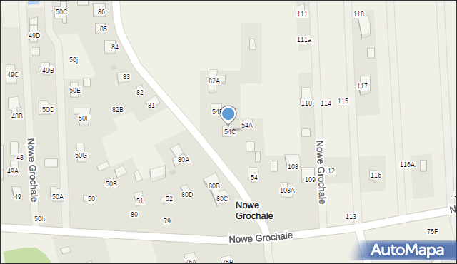 Nowe Grochale, Nowe Grochale, 54C, mapa Nowe Grochale