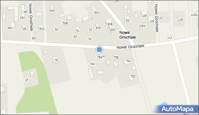 Nowe Grochale, Nowe Grochale, 76A, mapa Nowe Grochale
