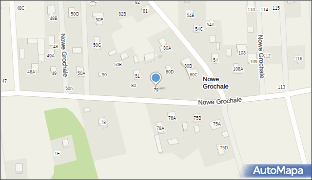 Nowe Grochale, Nowe Grochale, 79, mapa Nowe Grochale