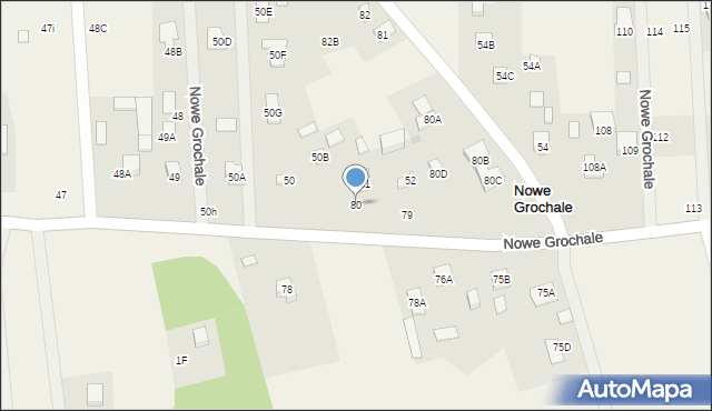 Nowe Grochale, Nowe Grochale, 80, mapa Nowe Grochale