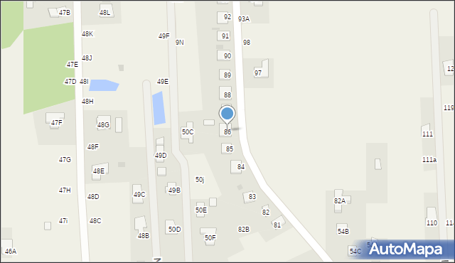 Nowe Grochale, Nowe Grochale, 86, mapa Nowe Grochale