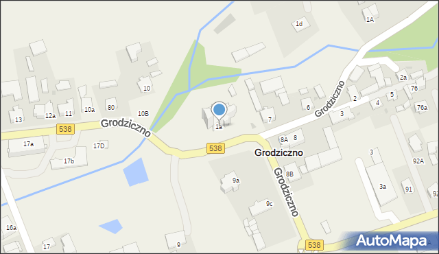 Nowe Grodziczno, Nowe Grodziczno, 1a, mapa Nowe Grodziczno