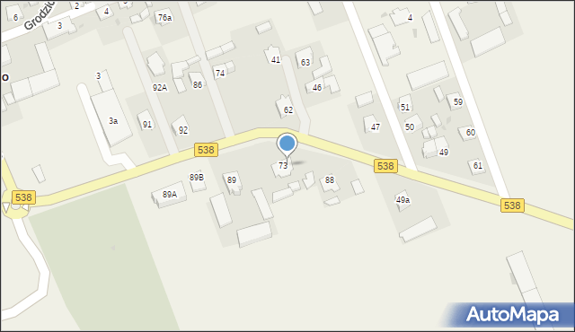 Nowe Grodziczno, Nowe Grodziczno, 73a, mapa Nowe Grodziczno
