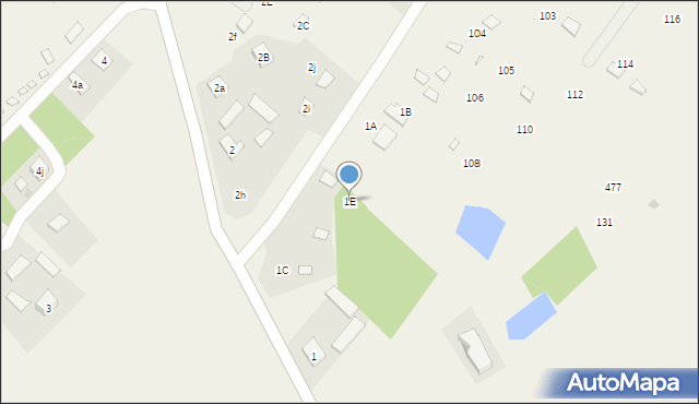 Nowe Guty, Nowe Guty, 1E, mapa Nowe Guty