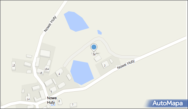 Nowe Huty, Nowe Huty, 3a, mapa Nowe Huty