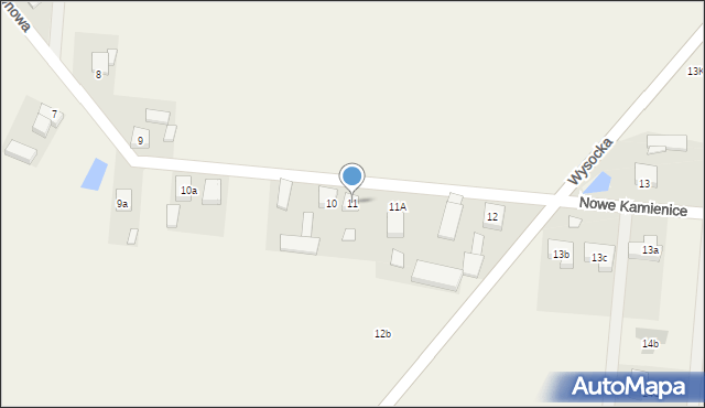 Nowe Kamienice, Nowe Kamienice, 11, mapa Nowe Kamienice