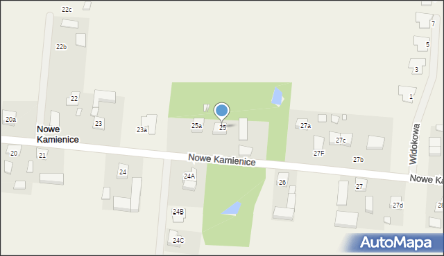 Nowe Kamienice, Nowe Kamienice, 25, mapa Nowe Kamienice