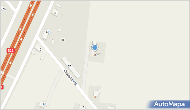 Nowe Kamienice, Nowe Kamienice, 8a, mapa Nowe Kamienice