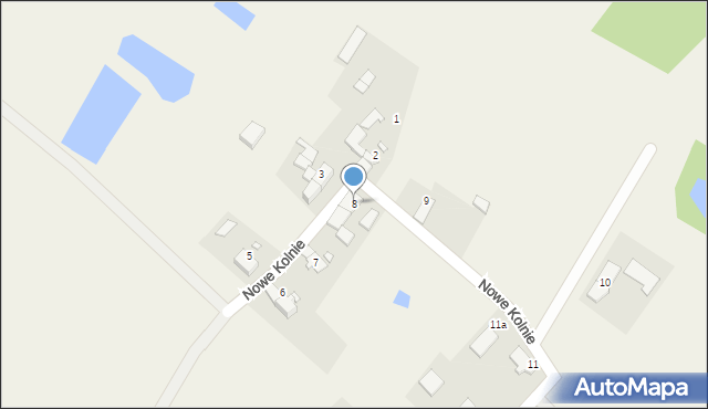 Nowe Kolnie, Nowe Kolnie, 8, mapa Nowe Kolnie
