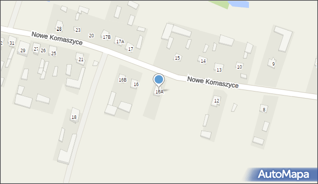 Nowe Komaszyce, Nowe Komaszyce, 16A, mapa Nowe Komaszyce