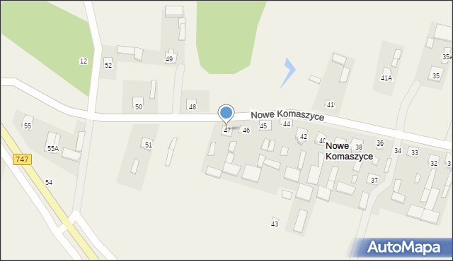 Nowe Komaszyce, Nowe Komaszyce, 47, mapa Nowe Komaszyce
