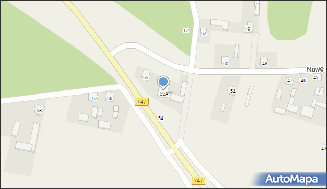 Nowe Komaszyce, Nowe Komaszyce, 55A, mapa Nowe Komaszyce