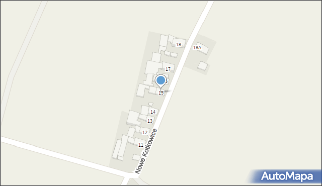 Nowe Kotkowice, Nowe Kotkowice, 15, mapa Nowe Kotkowice