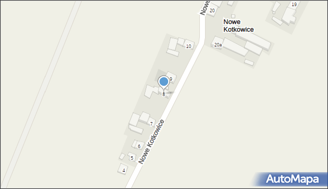 Nowe Kotkowice, Nowe Kotkowice, 8, mapa Nowe Kotkowice