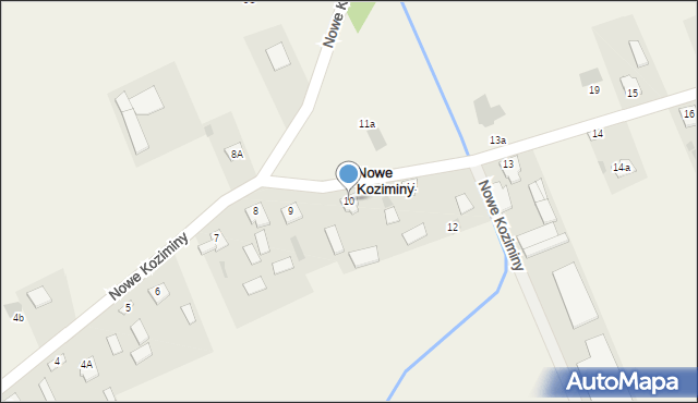 Nowe Koziminy, Nowe Koziminy, 10, mapa Nowe Koziminy