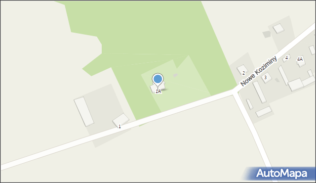 Nowe Koziminy, Nowe Koziminy, 1A, mapa Nowe Koziminy