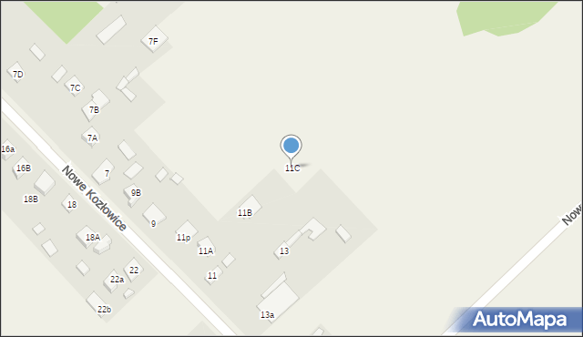 Nowe Kozłowice, Nowe Kozłowice, 11C, mapa Nowe Kozłowice