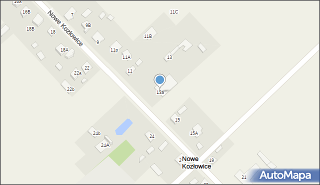 Nowe Kozłowice, Nowe Kozłowice, 13a, mapa Nowe Kozłowice