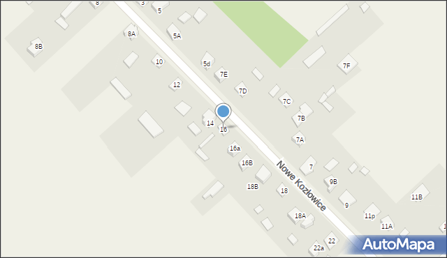 Nowe Kozłowice, Nowe Kozłowice, 16, mapa Nowe Kozłowice