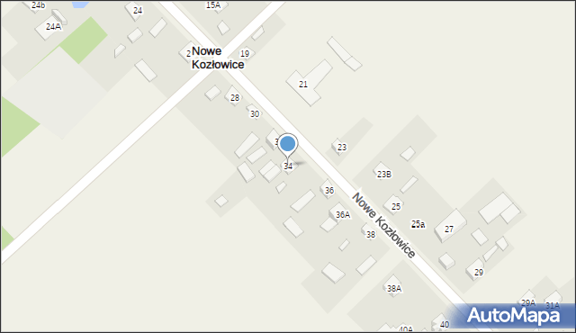 Nowe Kozłowice, Nowe Kozłowice, 34, mapa Nowe Kozłowice