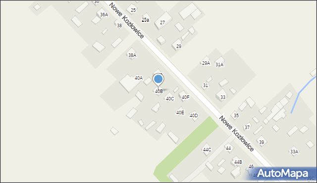 Nowe Kozłowice, Nowe Kozłowice, 40B, mapa Nowe Kozłowice