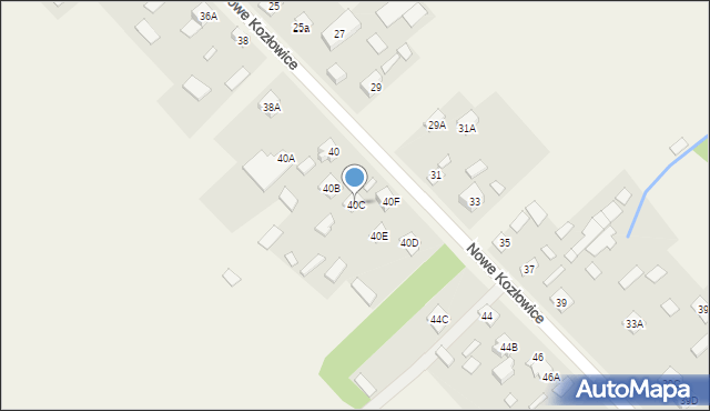 Nowe Kozłowice, Nowe Kozłowice, 40C, mapa Nowe Kozłowice